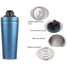 Insulated Stainless Steel Shaker Bottle Double Walled Vacuum Protein Shaker Cup Shaker Bottle